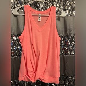 ALL IN MOTION Coral Twist Tie Front Workout Tank XS